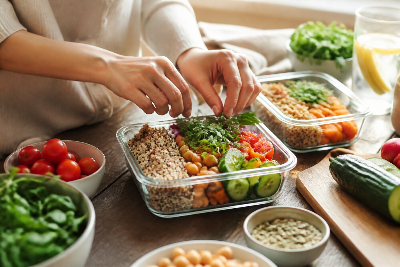Preparing a balanced whole-food meal